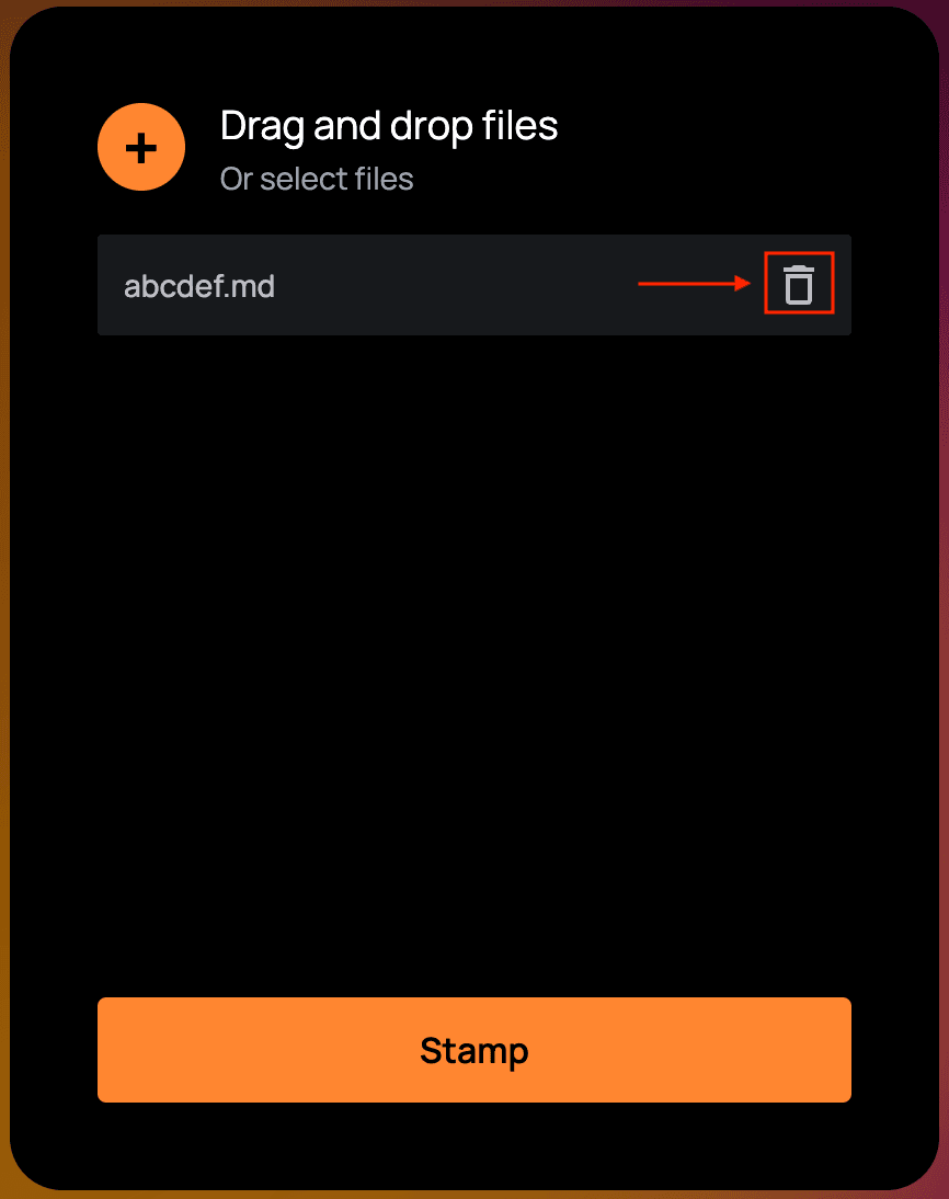 Integritas web app - upload interface